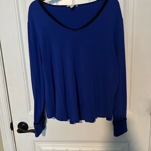 Cato Royal Blue V-Neck Blouse